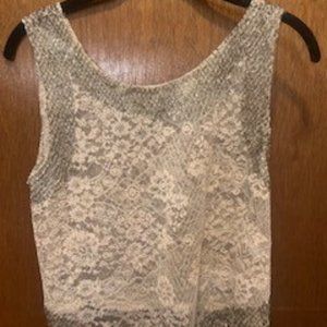 Haute Hippie lace beaded tank top